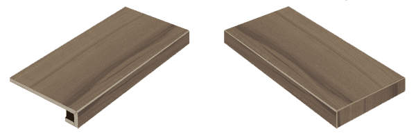 Ступень угловая правая Italon Wonder Moka 33x60