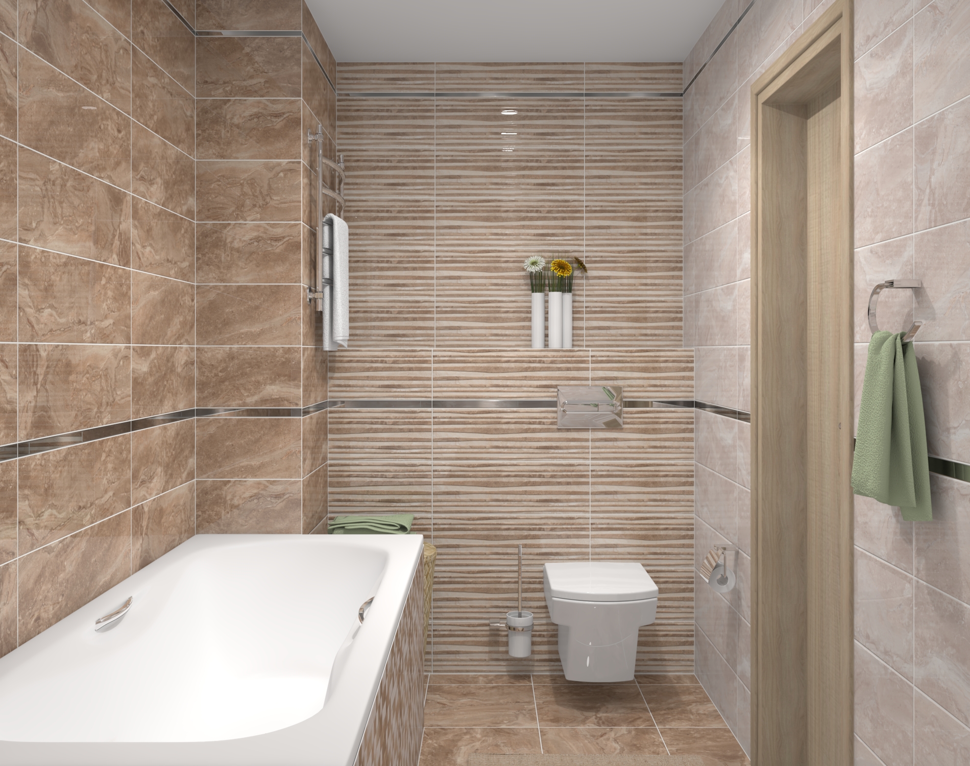 Мозаика Laparet Polaris коричневый+бежевый 30x30 глянцевый