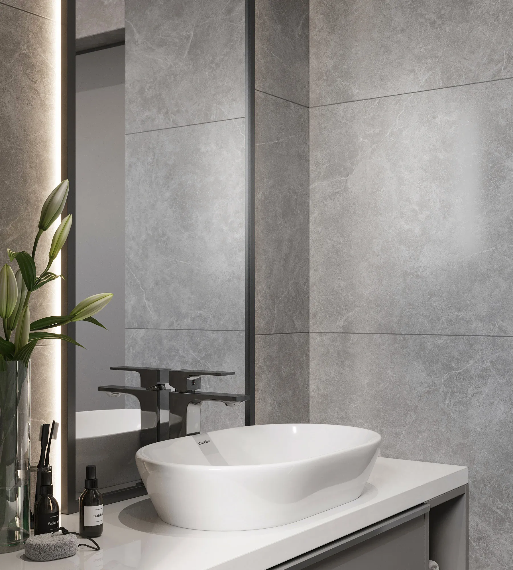 Керамогранит Креанза SL1002-A Oviedo Gris Solido 60x120 серый