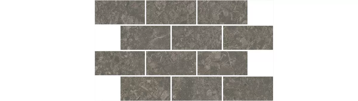 Вставка Керама Марацци Venezia Чеппо ди Гре мозаичный коричневый матовый обрезной 34,5х20