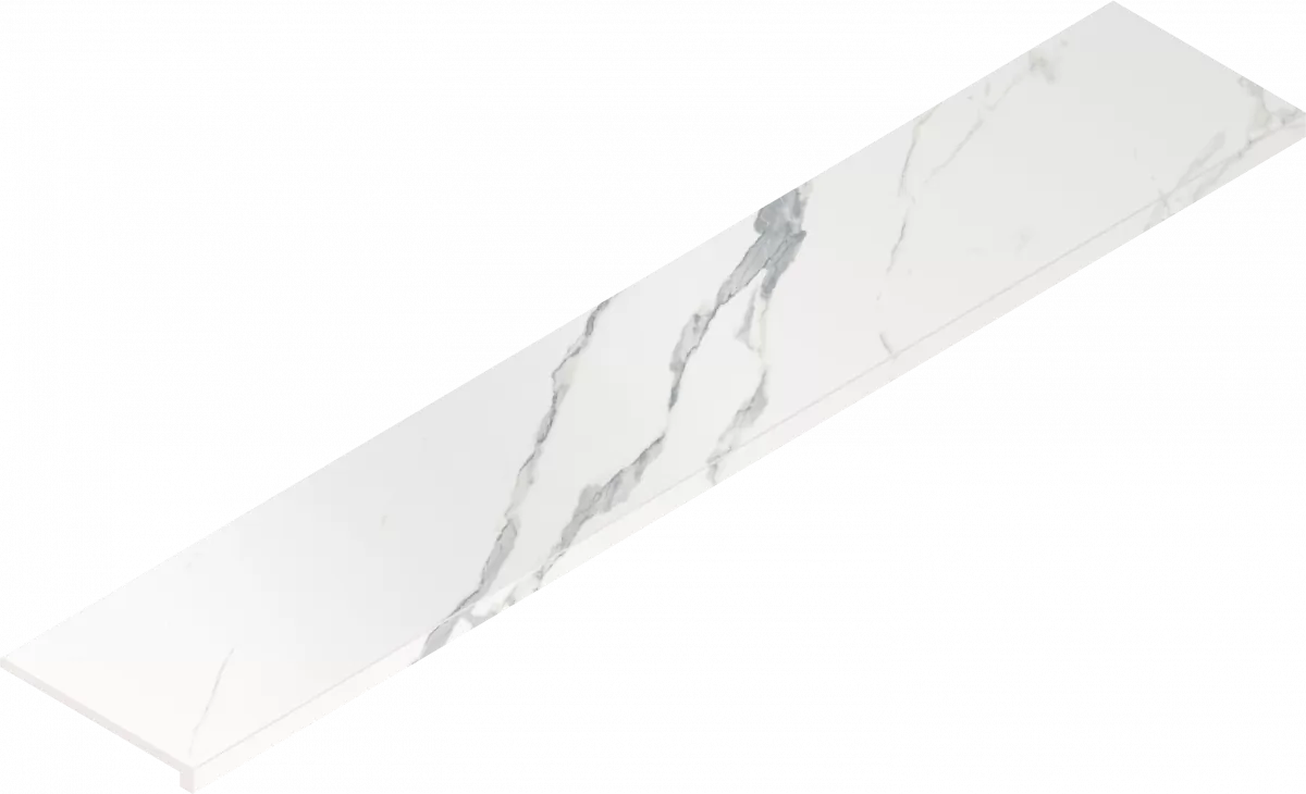 Ступень Италон Стелларис Статуарио Уайт угловая правая 620070002621 белый 33x160