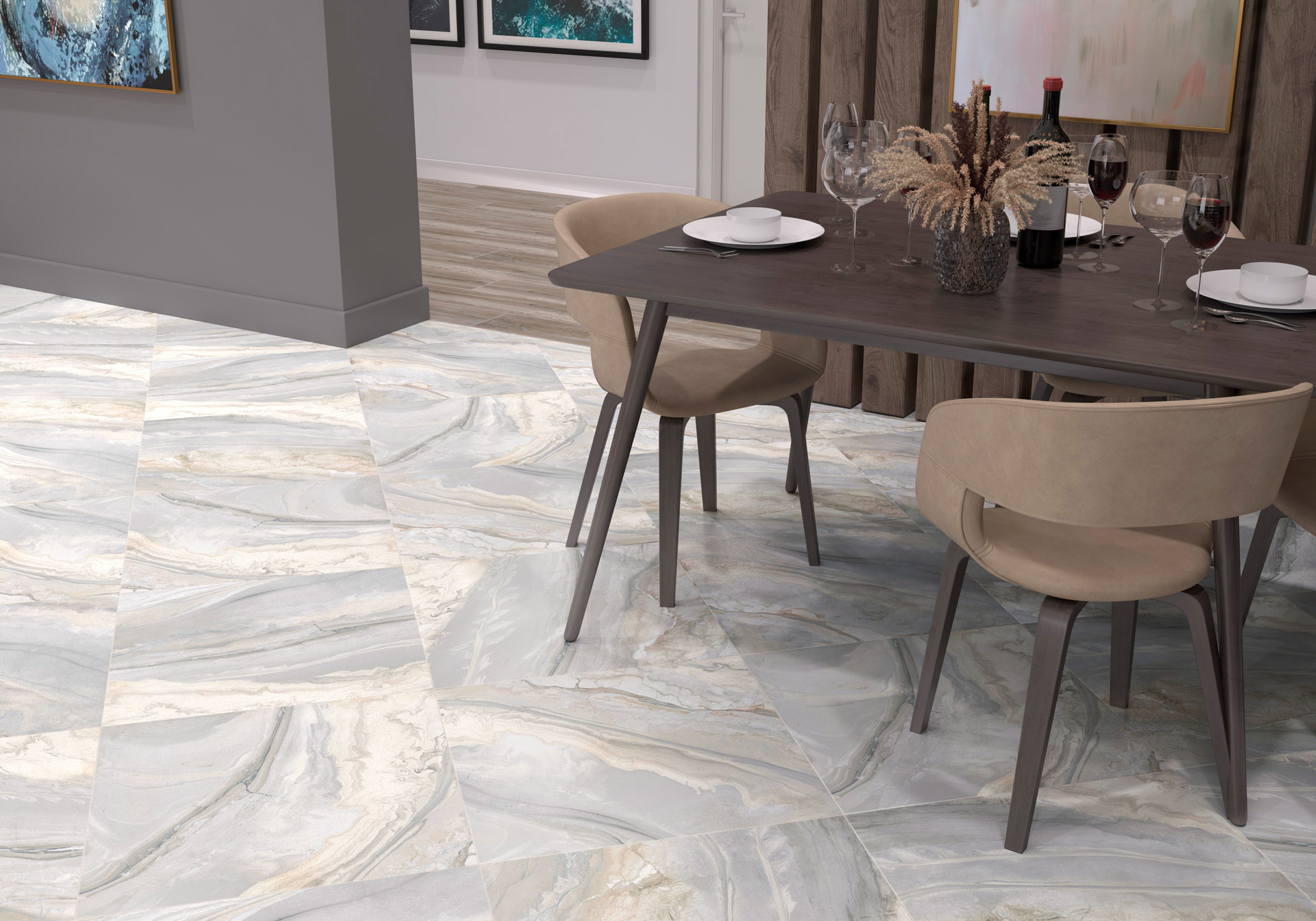 Керамогранит Alma Ceramica Мэджик GFU04MGC64L серый 60x90