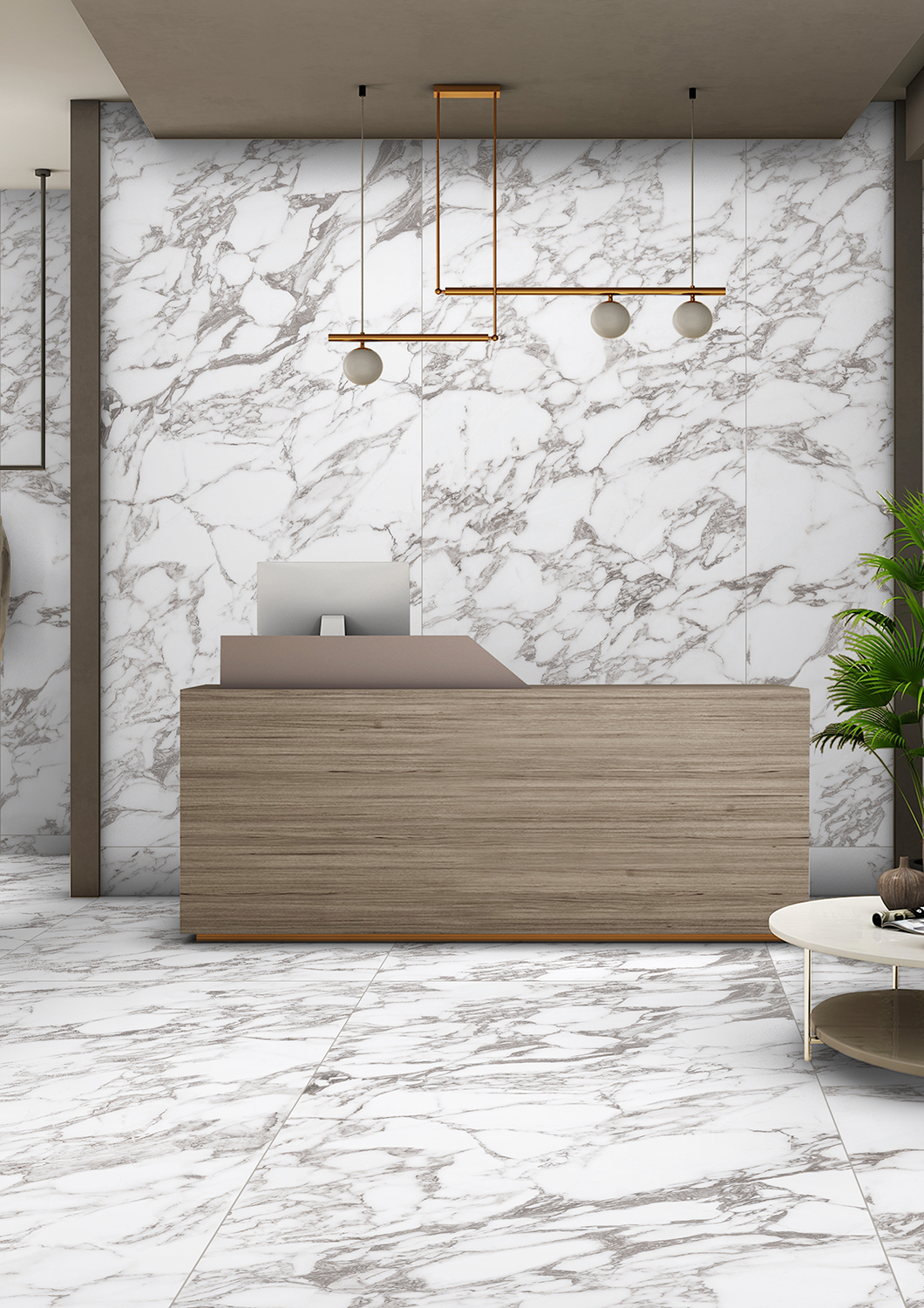 Керамогранит СтароСлэбс Arabescato Oscuro Soft Satin 120x120 белый