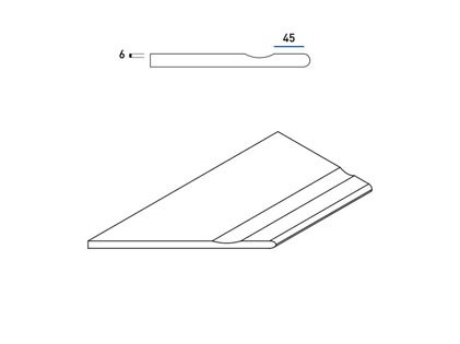 Бортик с выемкой закругленный левый Italon Contempora Х2 Pure 30x60