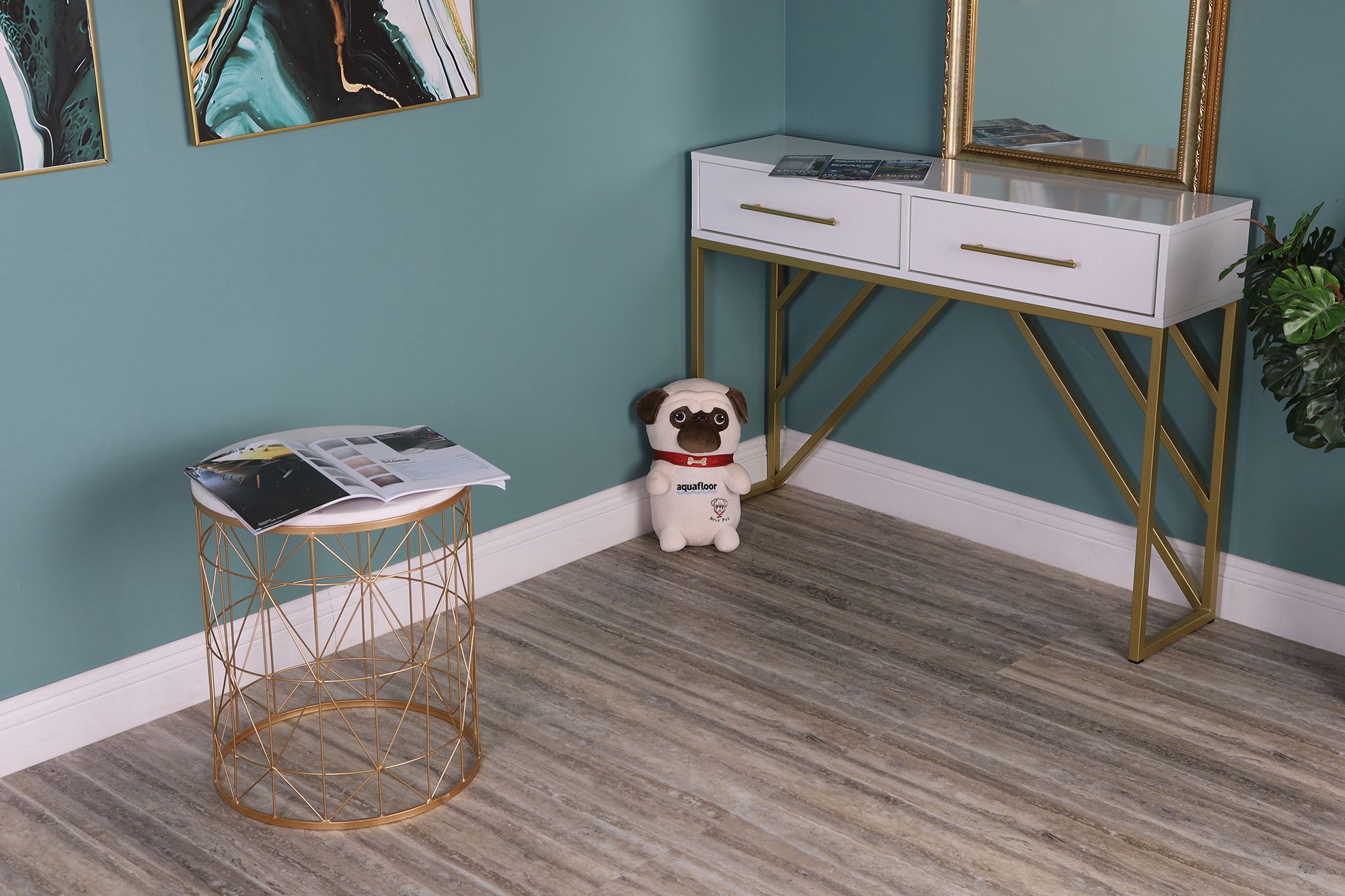 Кварцвиниловая плитка Aqua Floor Stone XL AF5011OSXL 940x470 Оникс Светлый замковый кварц винил напольный