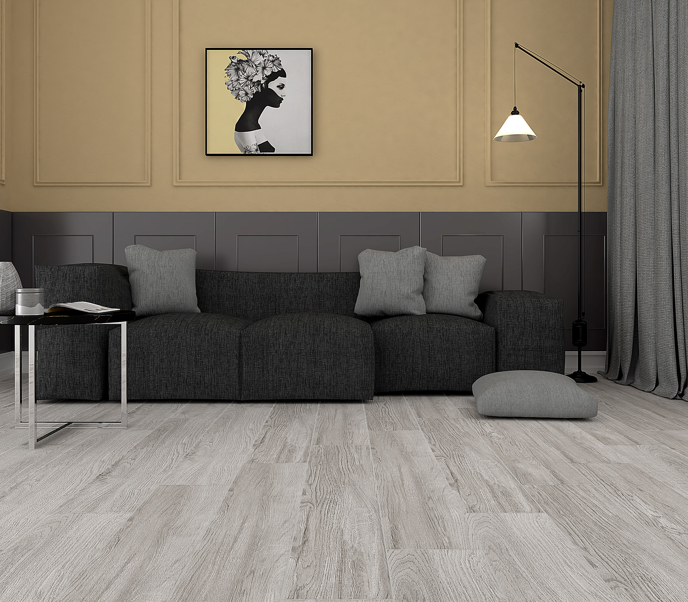 Керамогранит (SG516900R) Laparet Rainwood оливковый 20x119.5 матовый