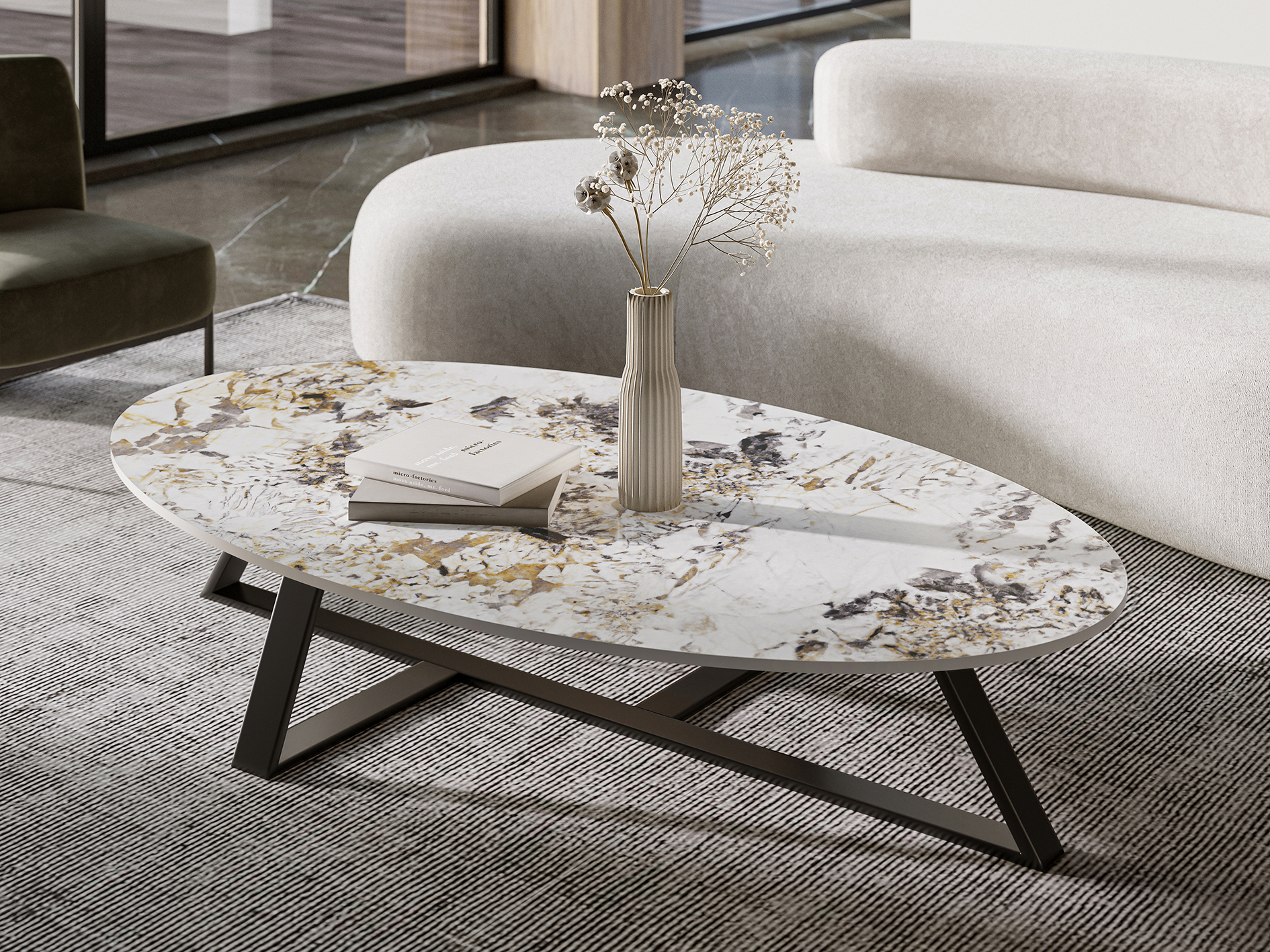 Керамогранит СтароСлэбс Travertine Beige Shape Tech Matt 120x280 бежевый