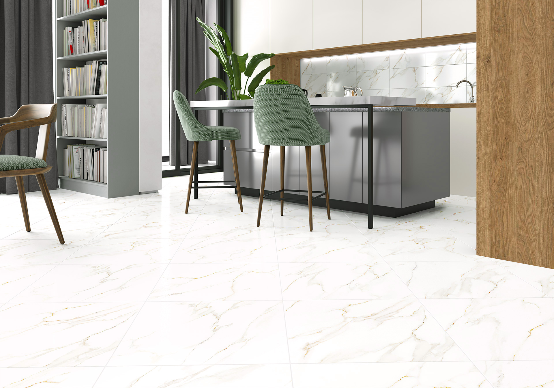 Керамогранит Alma Ceramica Невада GFU6060NVD07L белый 60x60