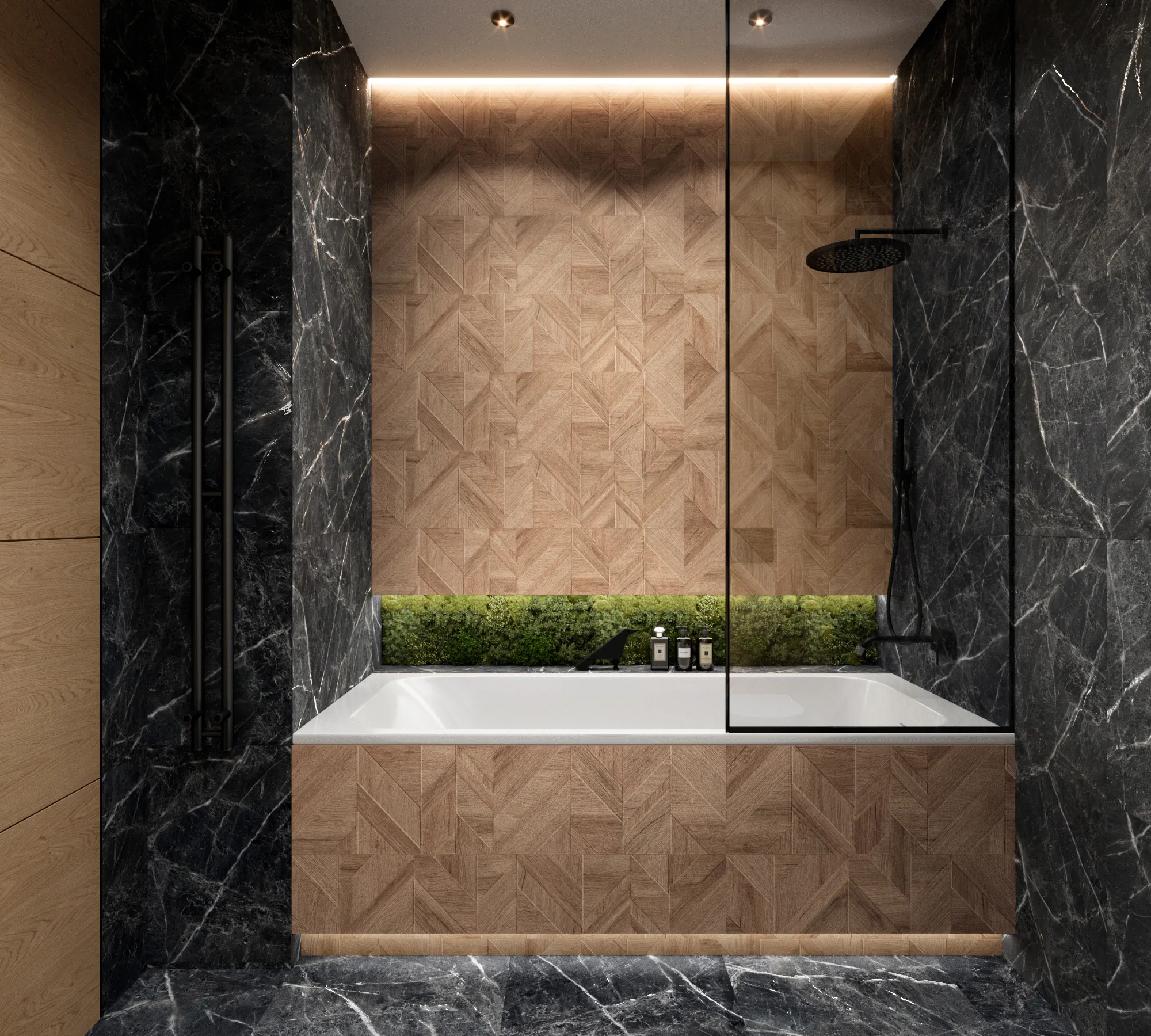 Керамогранит Аркадия Керамика CR6004-A Cassero Nero Carving 60x60 черный