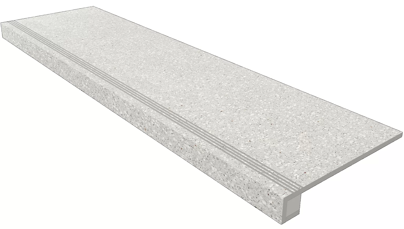 Комплект Estima CM01 Cosmos Grey (Ступень 33x120 непол. прямоугол. бортик с насечками + Подступенок 14,5x120)