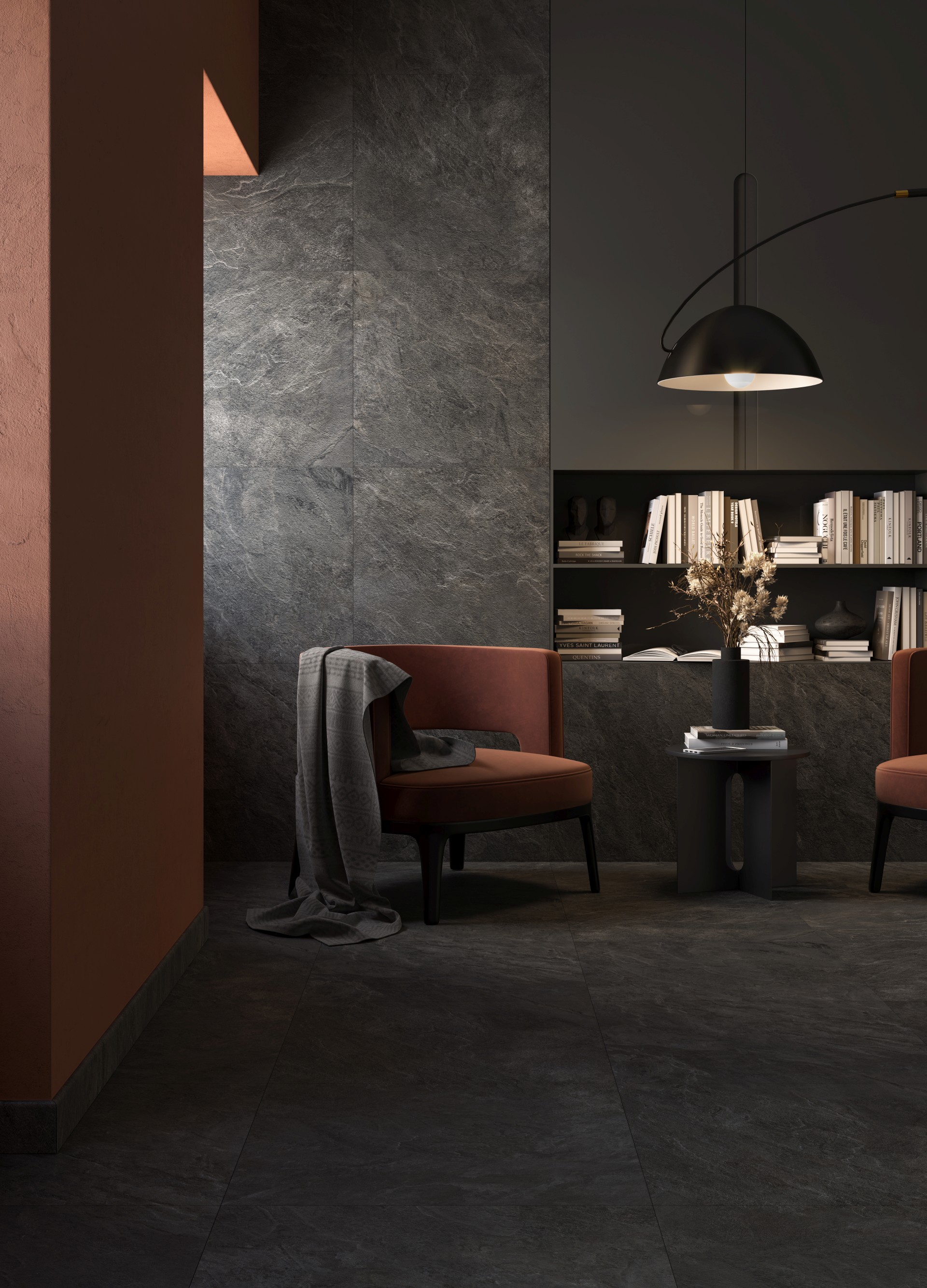 Плинтус Керранова Krater Grey K-2211/SR/p01/76x1200x10 серый