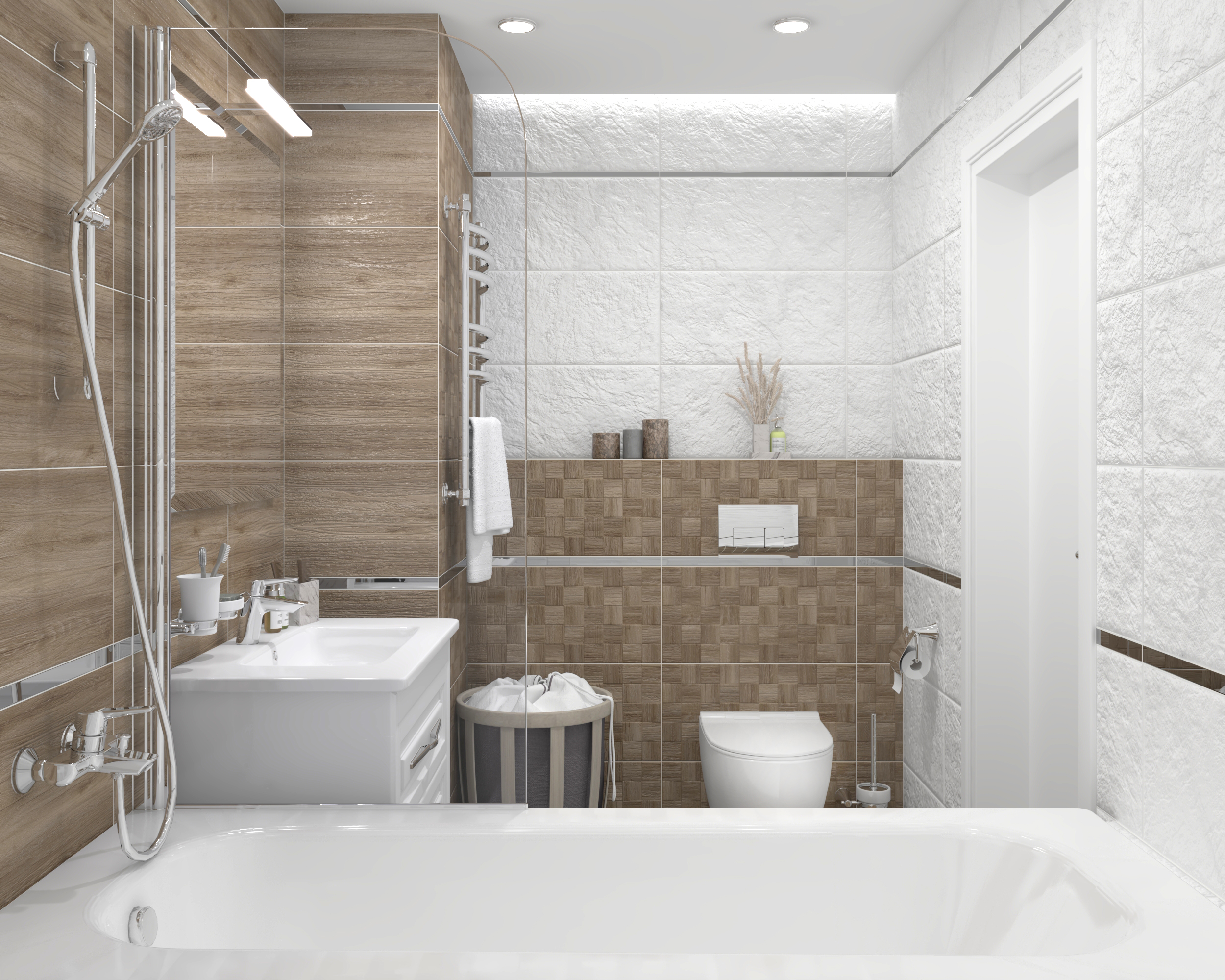 Декор Laparet Timber бежевый 30x60 матовый