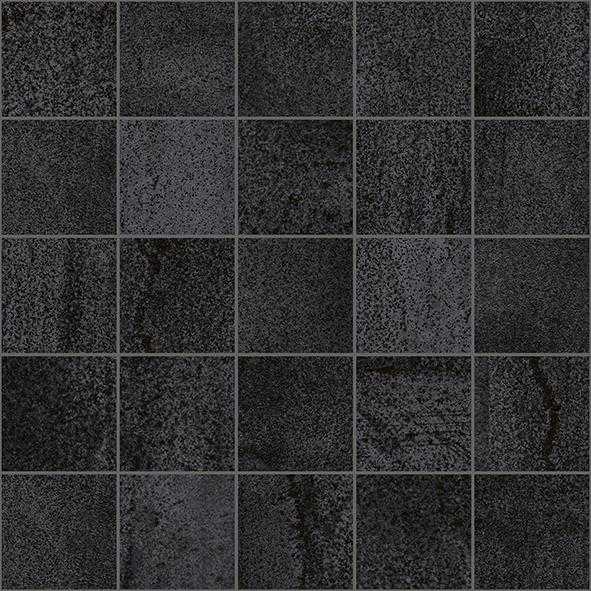Мозаика (MM34034) Laparet Metallica мозаичный чёрный 25x25 матовый
