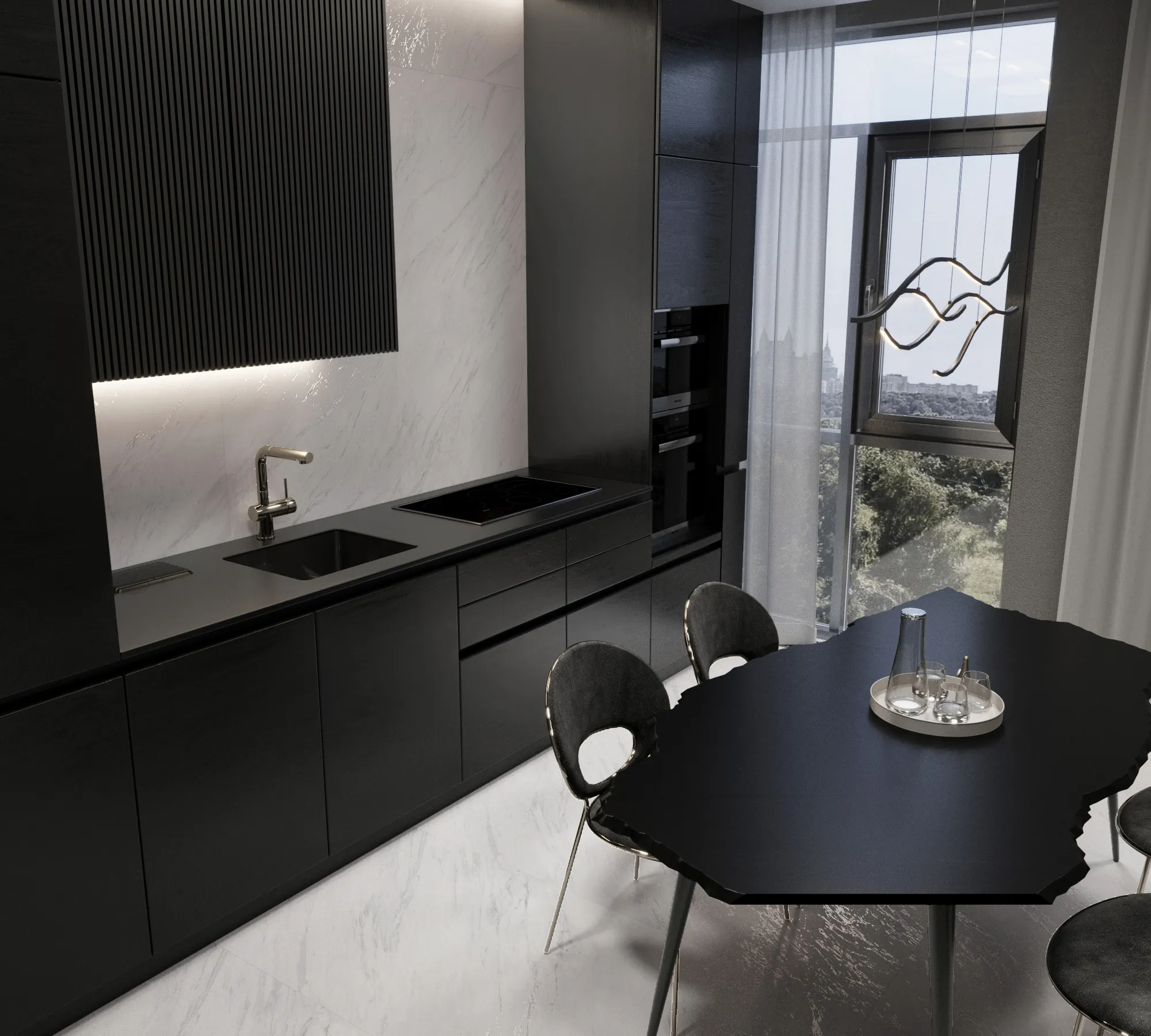 Керамогранит Креанза CZ-GL09-B Vento Grey Matt Glossy Ink 80x160 белый