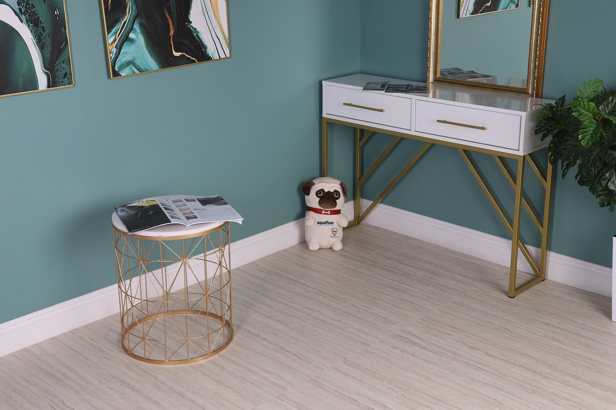 Кварцвиниловая плитка Aqua Floor Stone XL AF5011OSXL 940x470 Оникс Светлый замковый кварц винил напольный