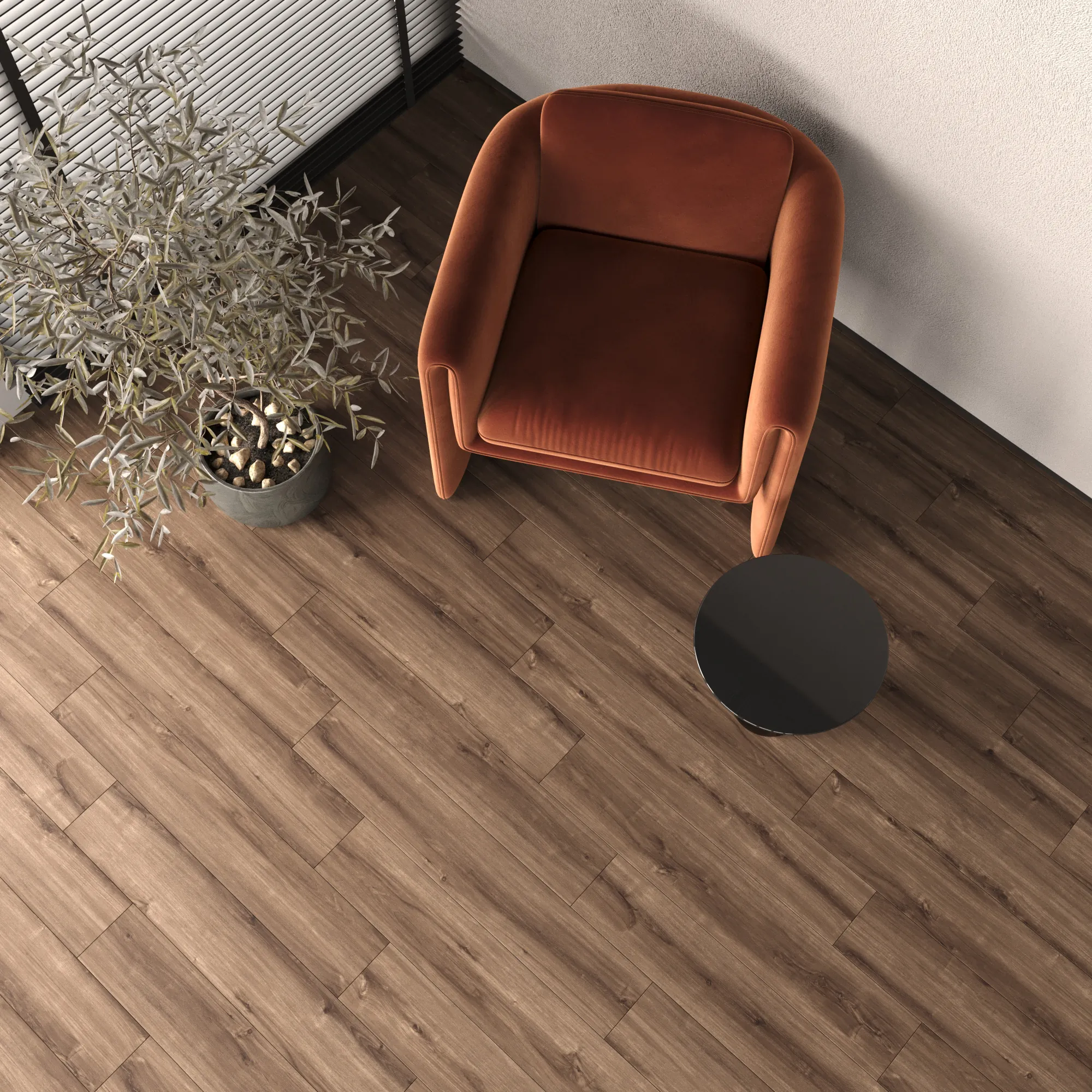 Керамогранит Креанза CW-RT01-B Akasa Wood Ash Rustic Wood 20x120 серый