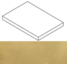 Ступень угловая правая Italon Континуум Брасс Голд 33x160