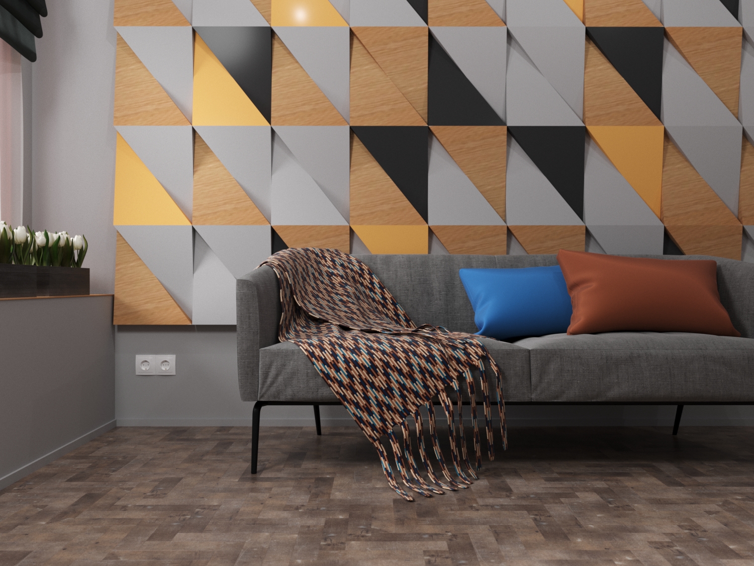 Кварцвиниловая плитка Fine Floor Craft Small Plank FF-441 Джакарта кварц винил напольный