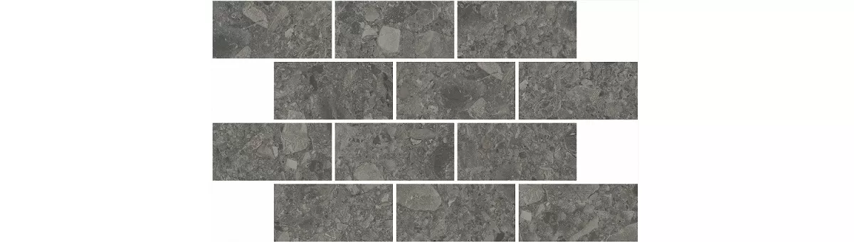 Вставка Керама Марацци Venezia Чеппо ди Гре мозаичный антрацит матовый обрезной 34,5х20