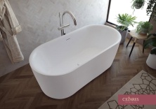 Ванна акриловая отдельностоящая Cezares METAURO-INT-Central-180-80-60-W-MATT