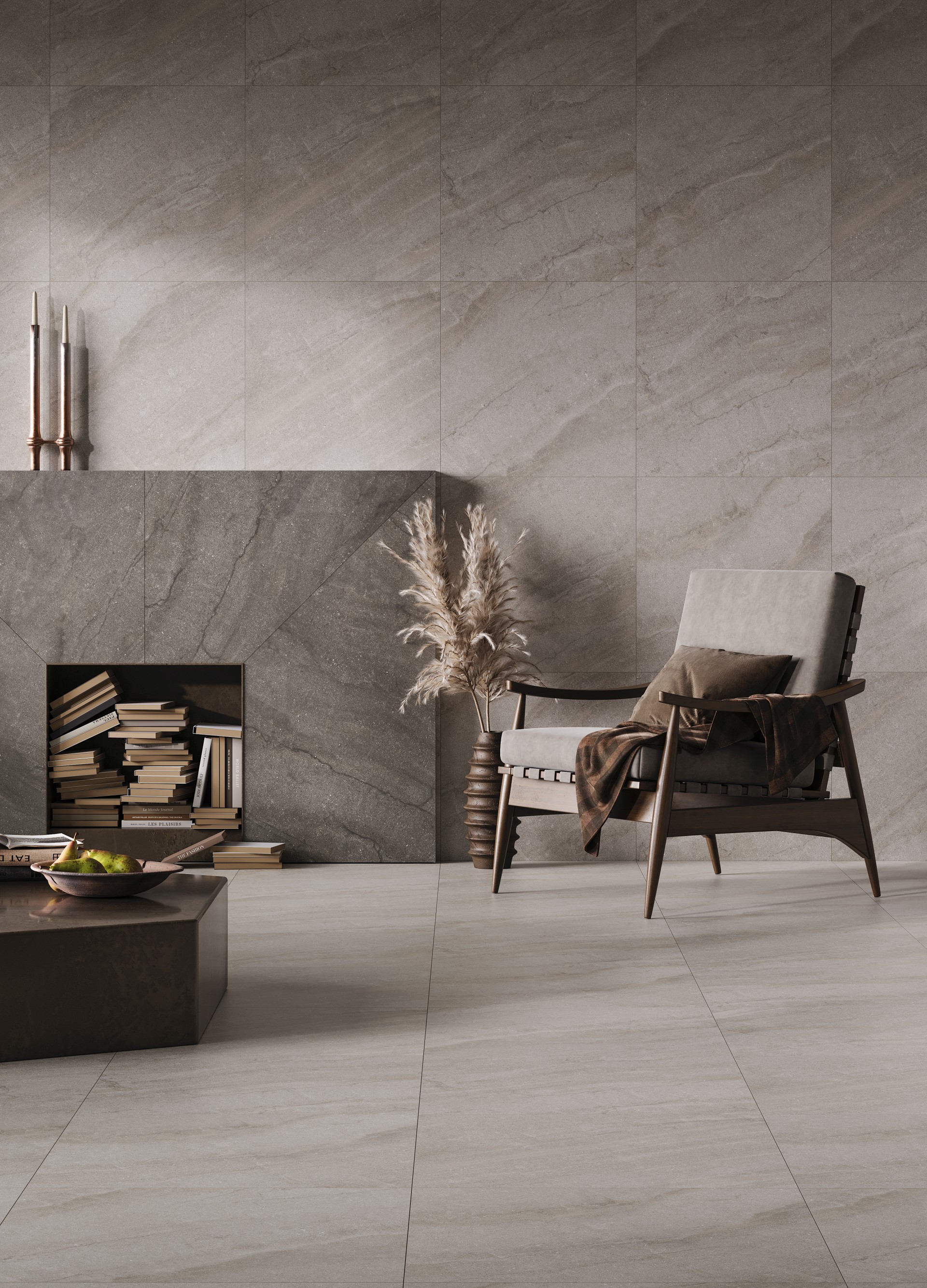 Керамогранит Керранова Bereg Grey Beige K-2403/MR/600x1200x10 серый