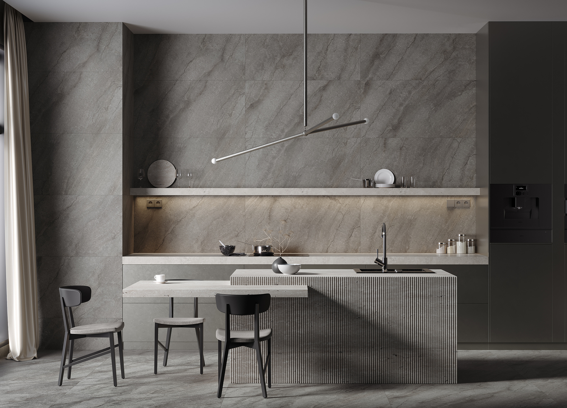 Керамогранит Керранова Bereg Grey Beige K-2403/MR/600x1200x10 серый