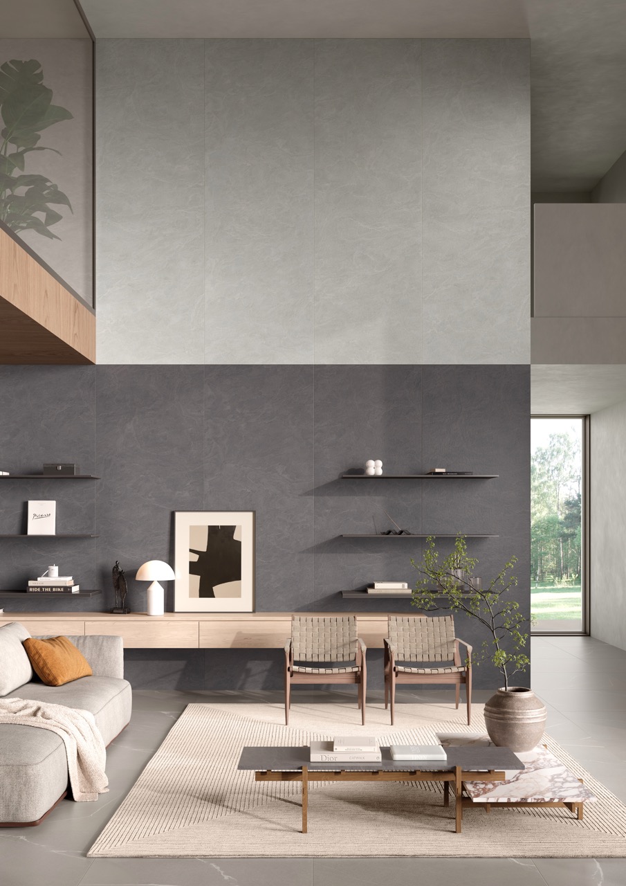 Керамогранит Laminam Слэйт Аляска 12 LAMF012612_IT белый 162x324