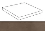 Ступень угловая правая Dwell Brown Leather Scalino Angolare Dx A1LC 33x33
