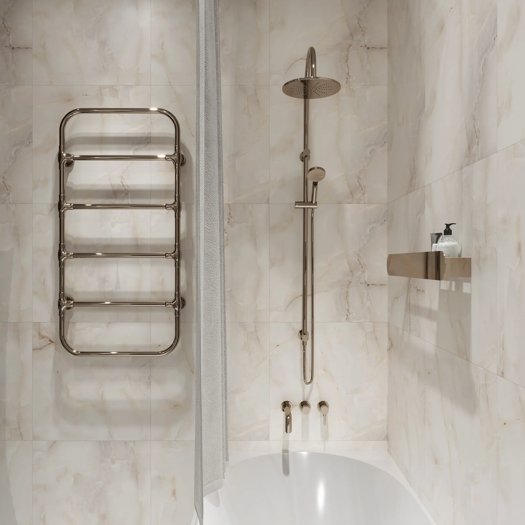 Керамогранит Аркадия Керамика FP1020-A Anty Sky Grey Full Polished 60x120 серый