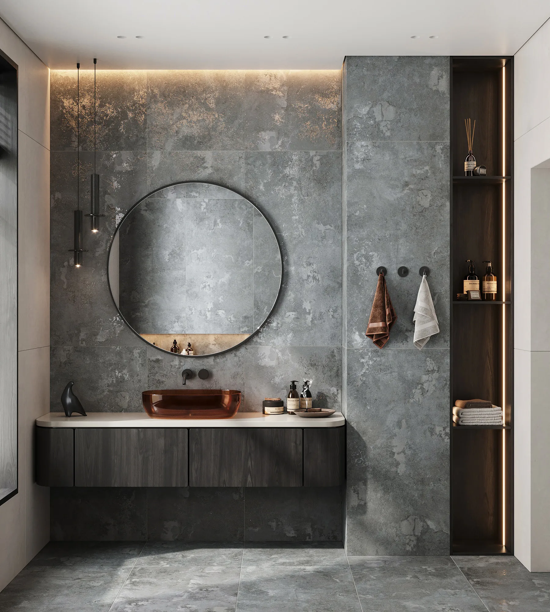 Керамогранит Аркадия Керамика GI8002-A Eragon Dark Grey Matt Glossy Ink 60x120 серый