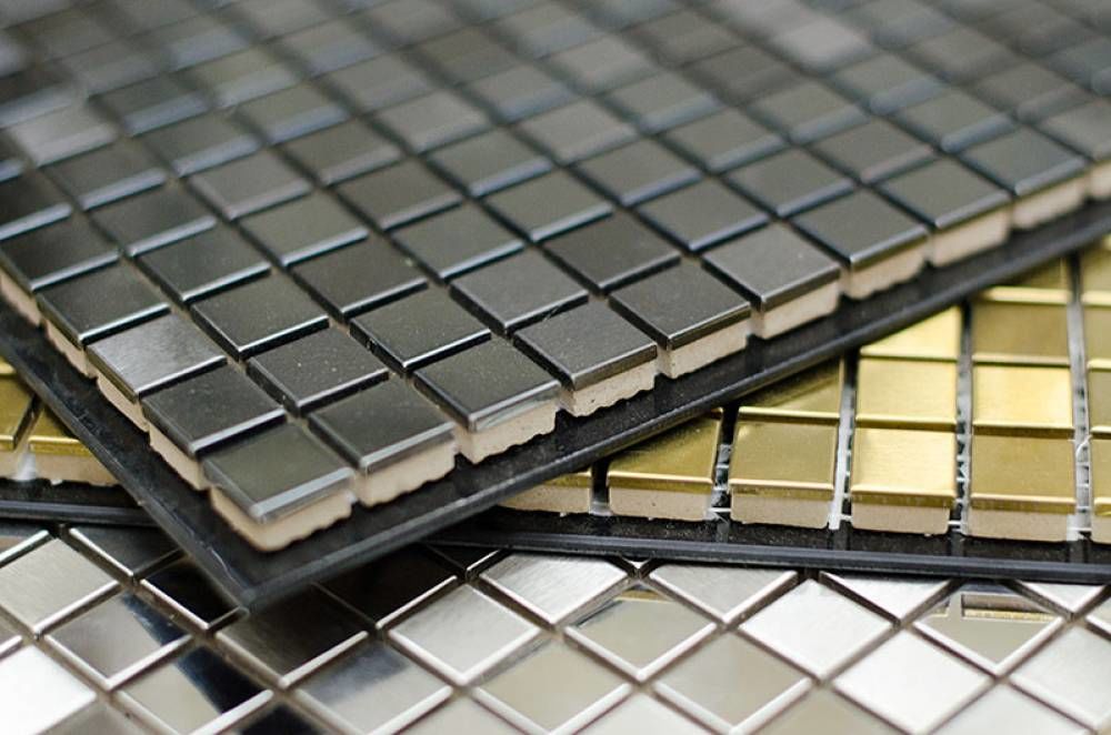 Мозаика NSmosaic M-602 метал черный 29.8x30.5