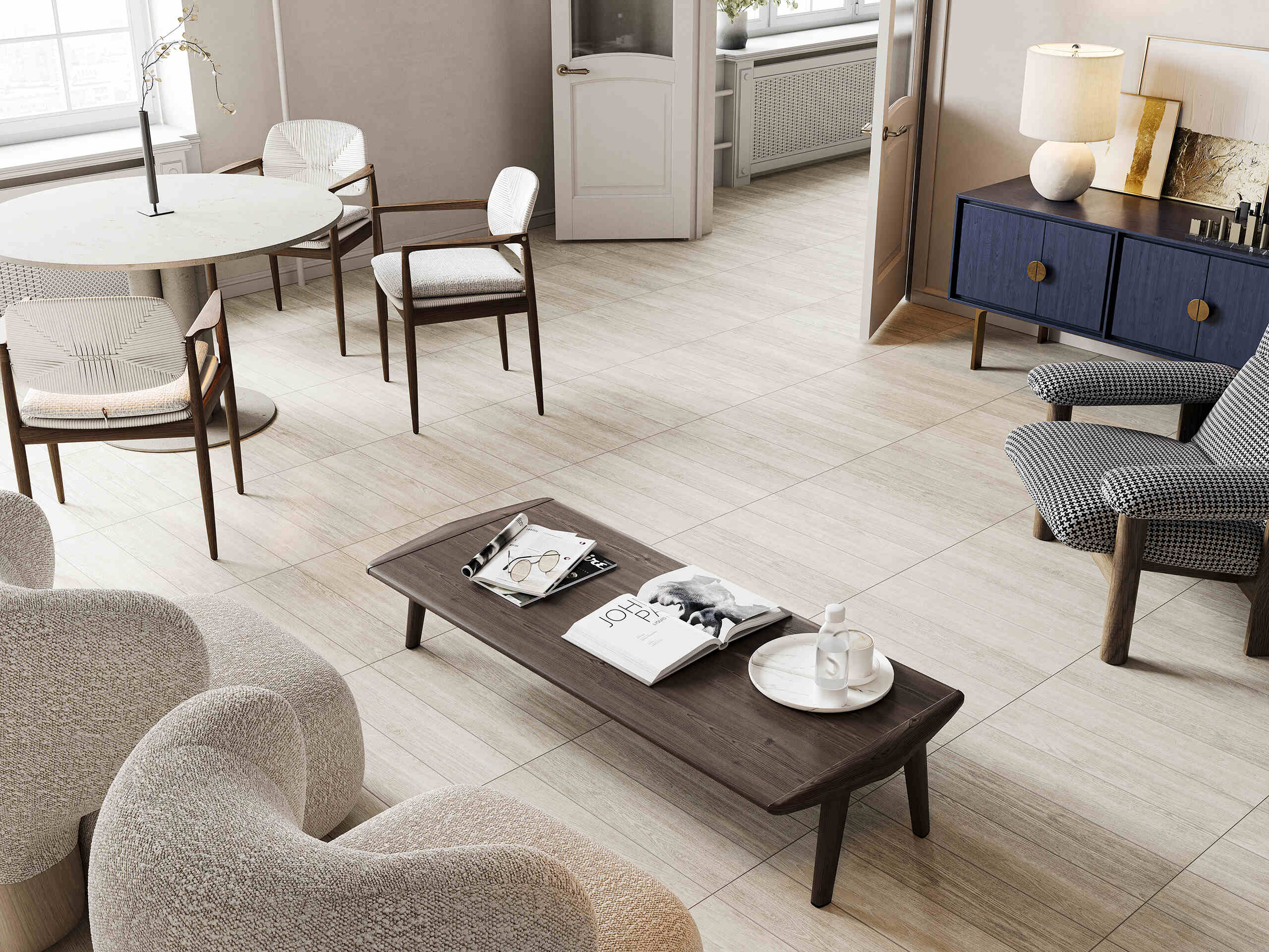Плинтус Estima RF02 Riff Light Beige Skirting/RF02_NR/7x60x8 бежевый 7x60