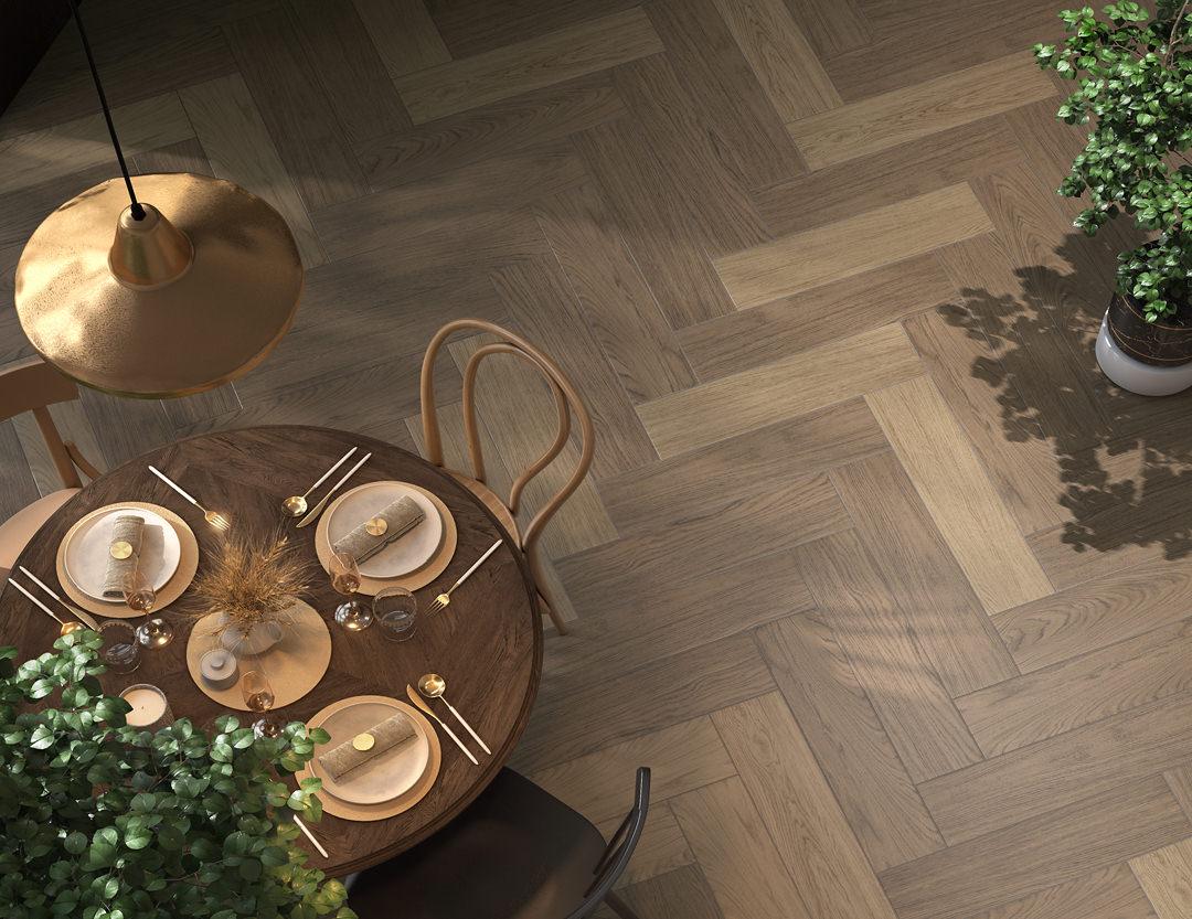 Керамогранит SG320700R Дистинто коричневый обрезной 15х60