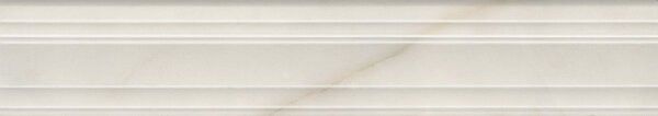 Бордюр Kerama Marazzi BLF001R Багет Греппи белый обрезной 7,3x40