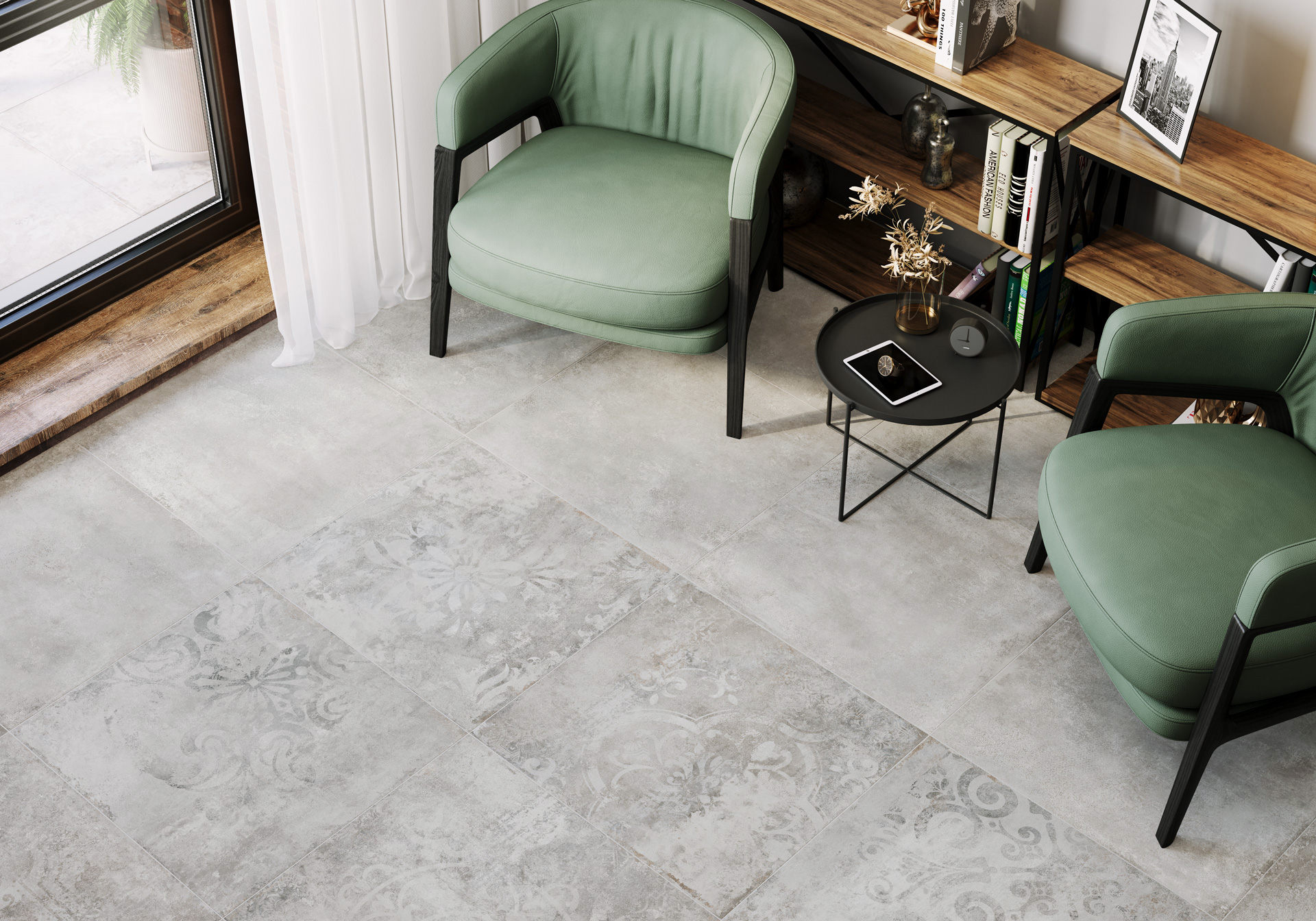 Керамогранит Alma Ceramica Тотем GFU60120TTM70R черный 60x120