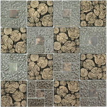 Мозаика NSmosaic S-846 стекло полимер золотой 29.5x29.5