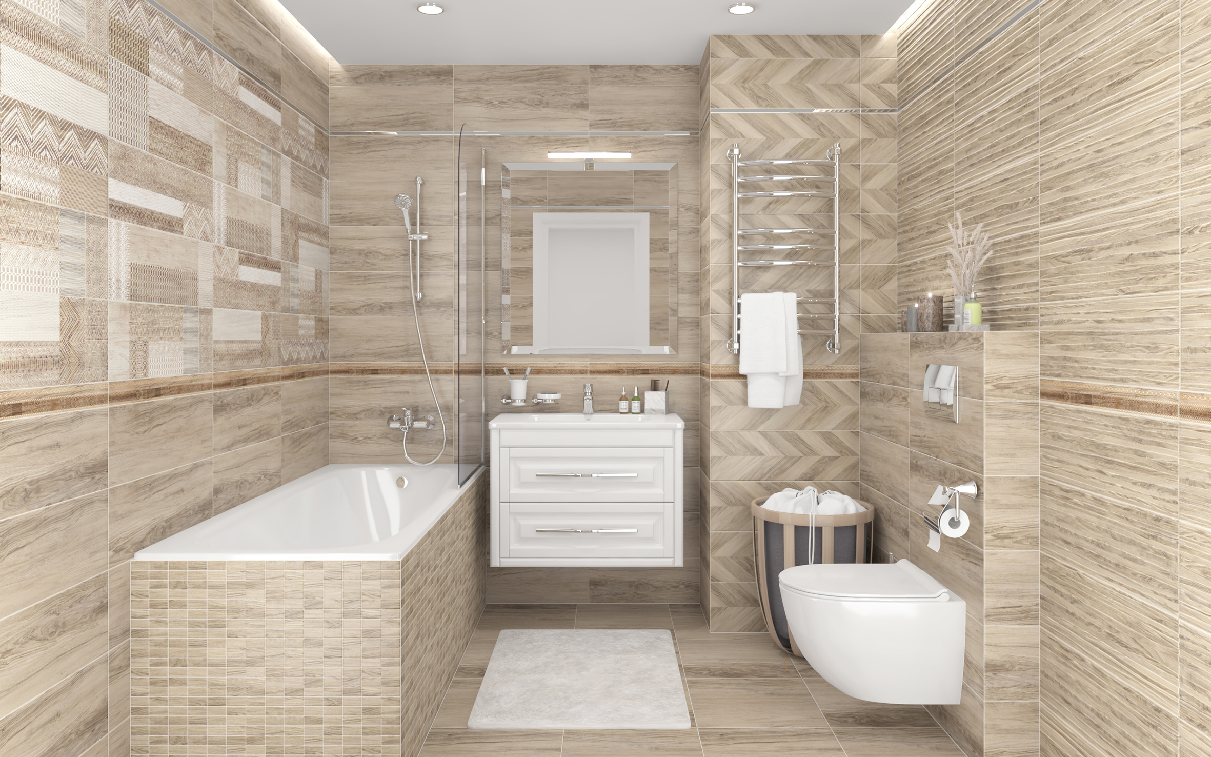 Керамическая плитка (60026) Laparet Amber бежевый 20x60 матовый