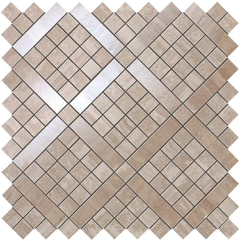 Мозаика Atlas Concorde Marvel Pro Travertino Silver Diagonal Mosaic 30.5x30.5 9MVB