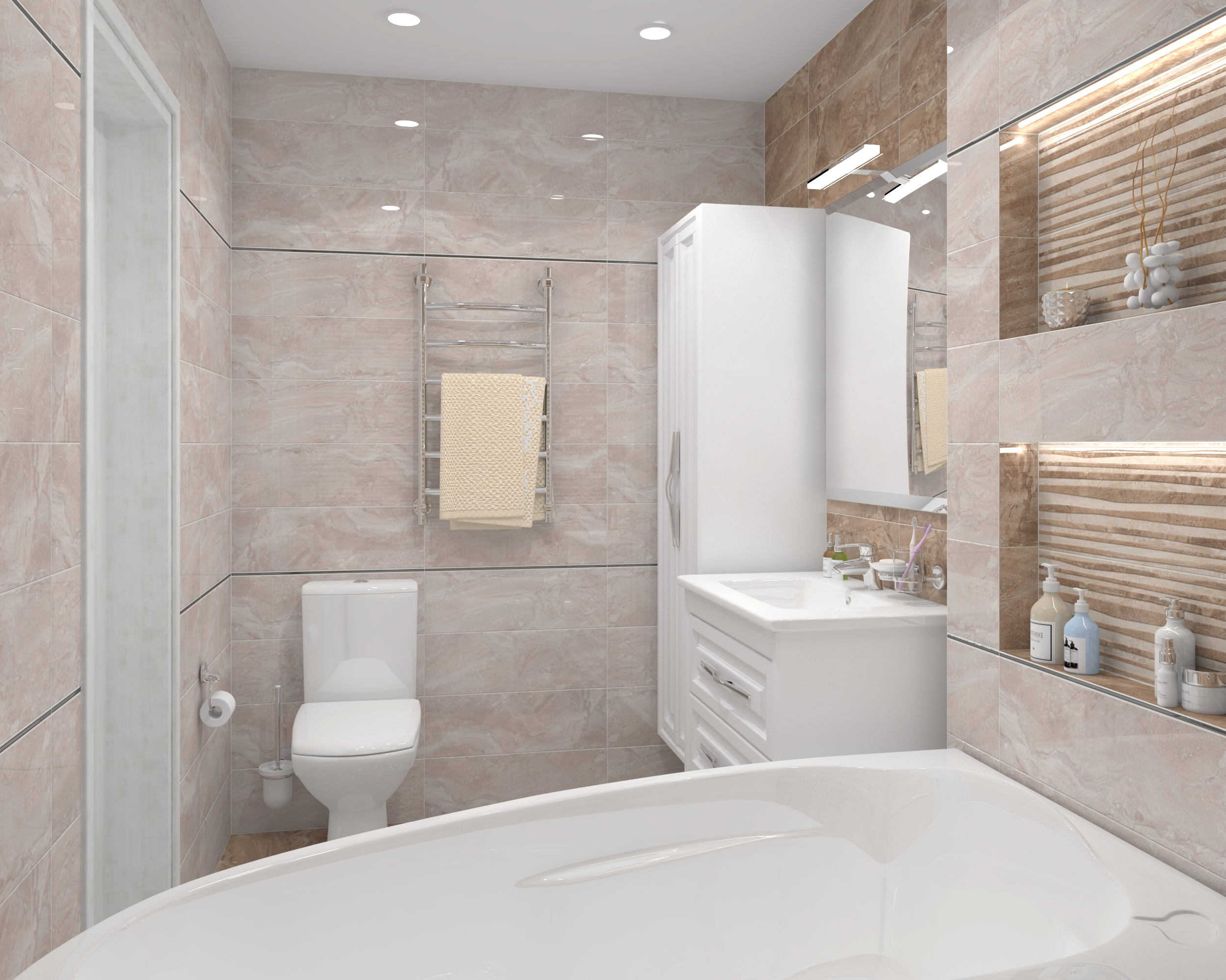 Мозаика Laparet Polaris коричневый+бежевый 30x30 глянцевый