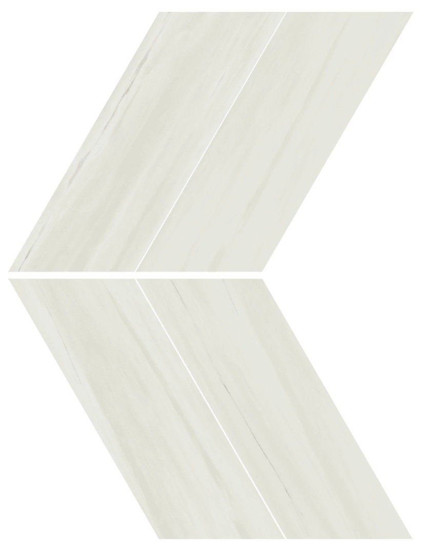 Мозаика Atlas Concorde Marvel Stone Bianco Dolomite Chevron Lappato 22.5x22.9 AS1Q