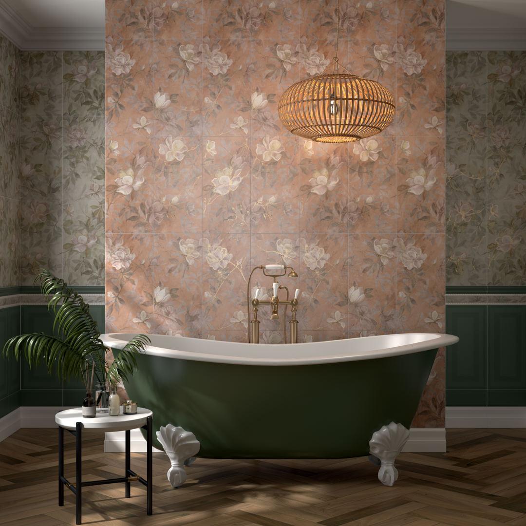 Панно Kerama Marazzi Магнолия 2 матовый (из 4 частей) 60x120 VT\B413\4x\11037R