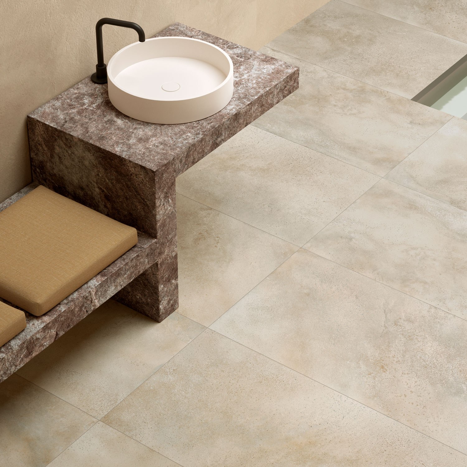 Ступень Coliseumgres Монца Крим фронтальная 620070003004 кремовый 33x120