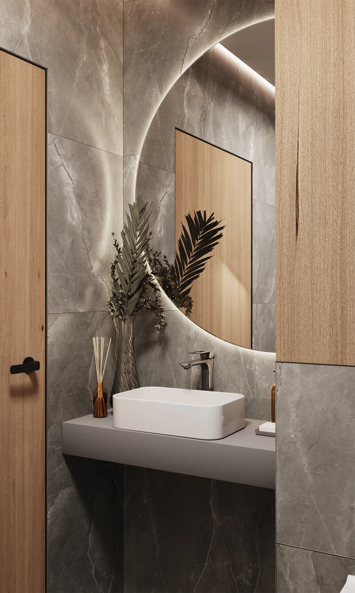 Керамогранит Аркадия Керамика FP1014-A Pulpis Nero Full Polished 60x60 серый