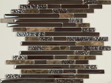 Мозаика NSmosaic S-818 стекло камень коричневый 30.5x29.8