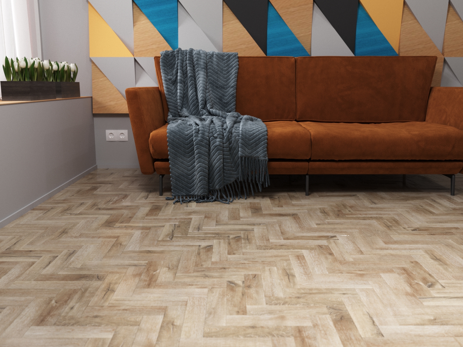 Кварцвиниловая плитка Fine Floor Craft Small Plank FF-441 Джакарта кварц винил напольный