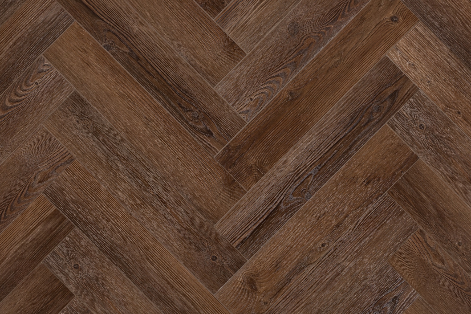 Кварцвиниловая плитка Aqua Floor Parquet Glue AF2518PG 610x122 Дуб Темный замковый кварц винил напольный