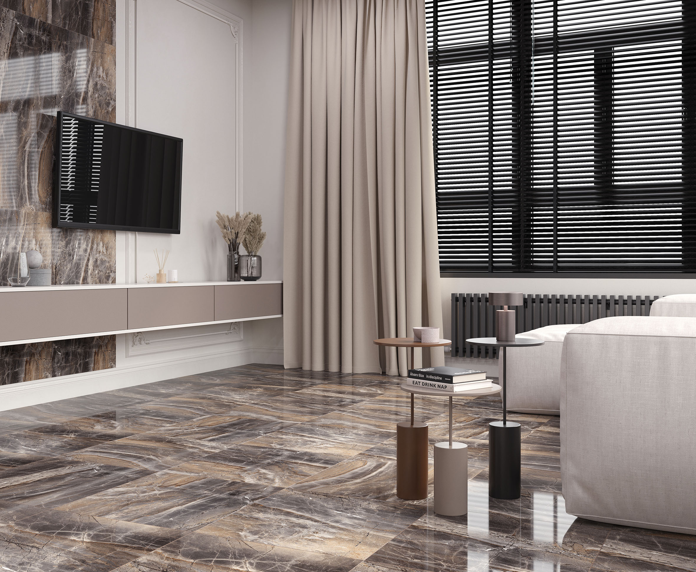 Керамогранит Laparet Electra Brown 60x60 полированный