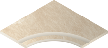 Бортик с выемкой закругленный Italon Materia X2 Magnesio 60x60