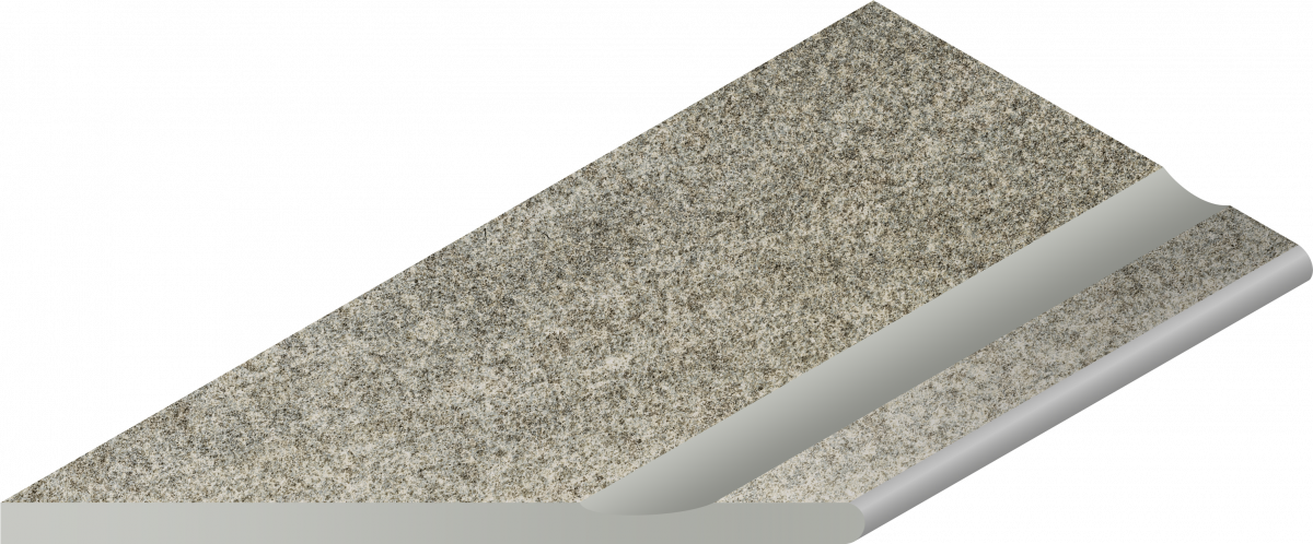 Бортик с выемкой закругленный левый Nordica X2 Silver 30x60