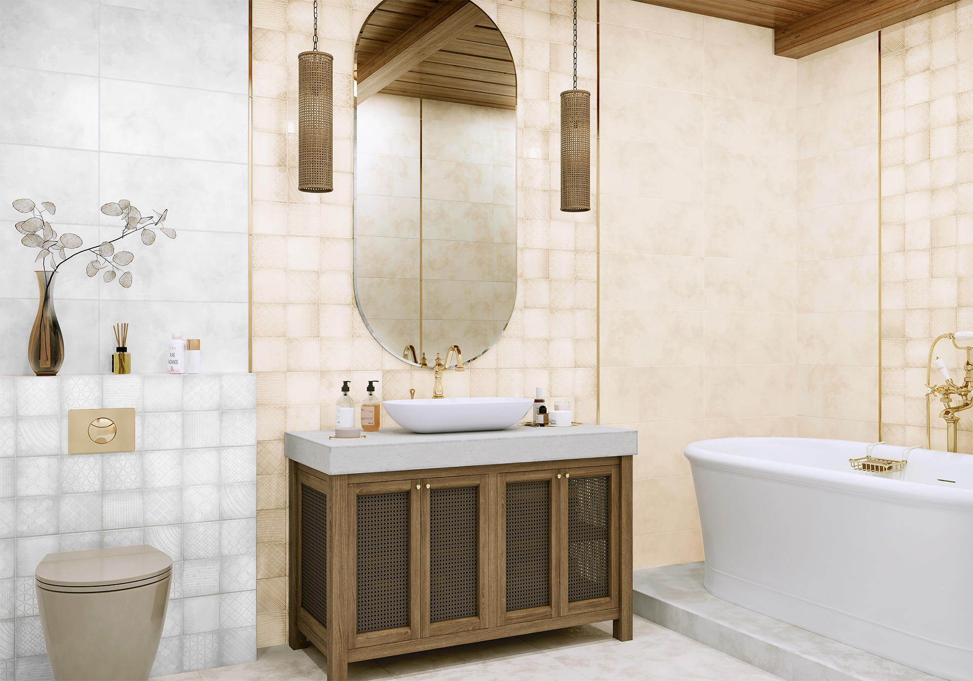 Керамическая плитка Alma Ceramica Ричард TWU09RCD010 белый 24.9x50